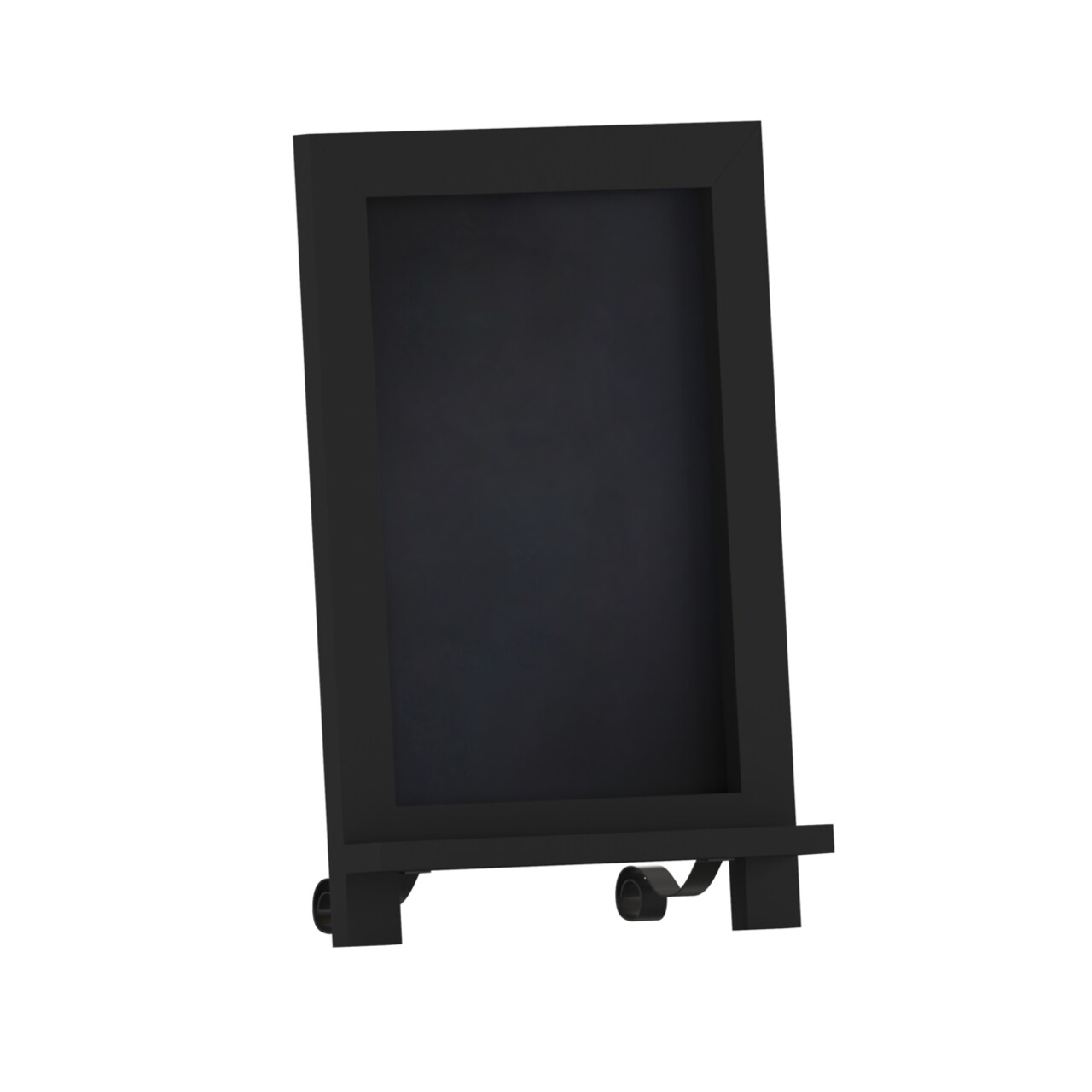 Flash Furniture Magnetic Chalkboard, Black Wood Frame, Metal Scrolled Legs